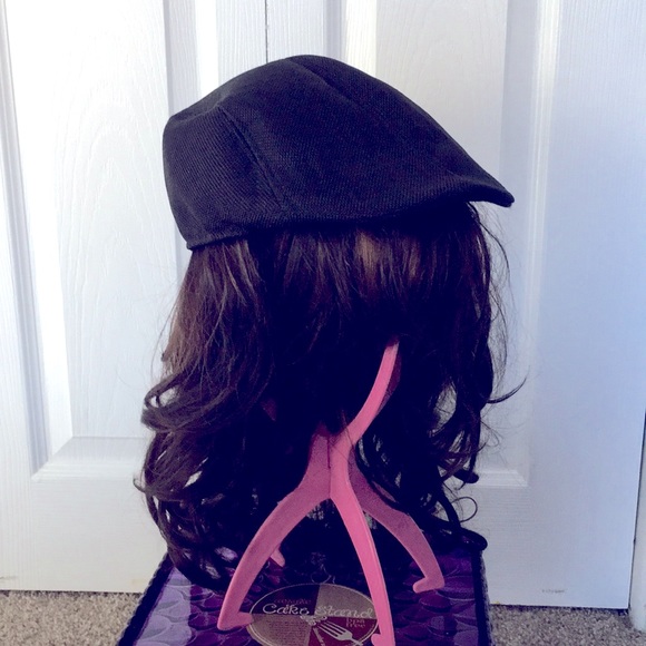 Bundle 2 HATS! 2 Navy blue faux leather adjustable baseball caps/ trucker/ Dad - Picture 12 of 16